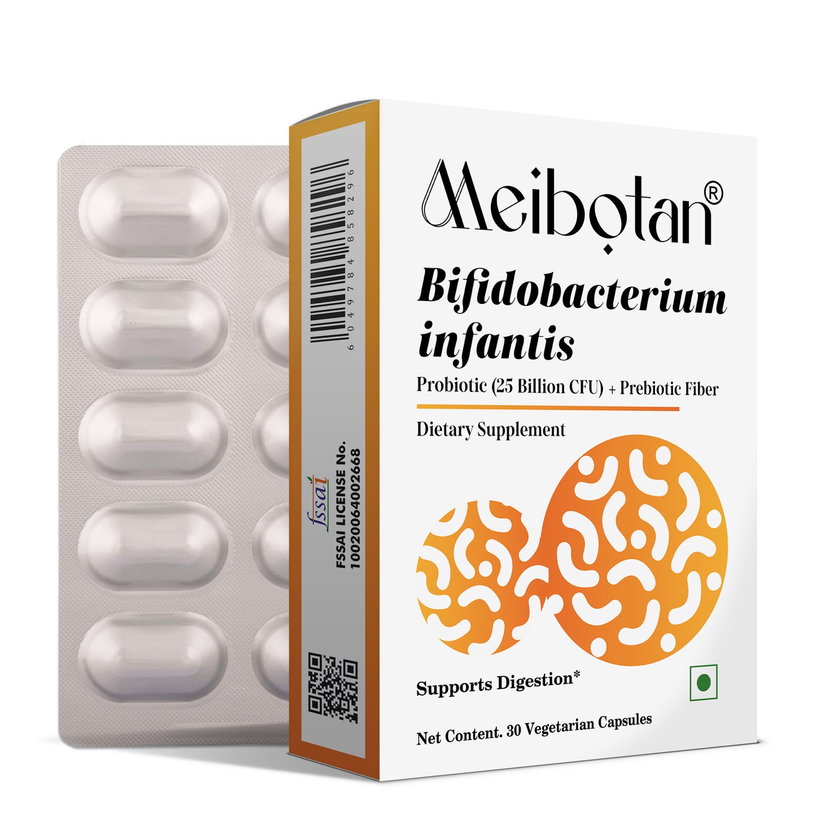 Bifidobacterium Infantis 25 Billion Support Digestion & Gut Health | For Both Men & Women- 30 Veg Capsule (Pack of 3x10) Men & Women